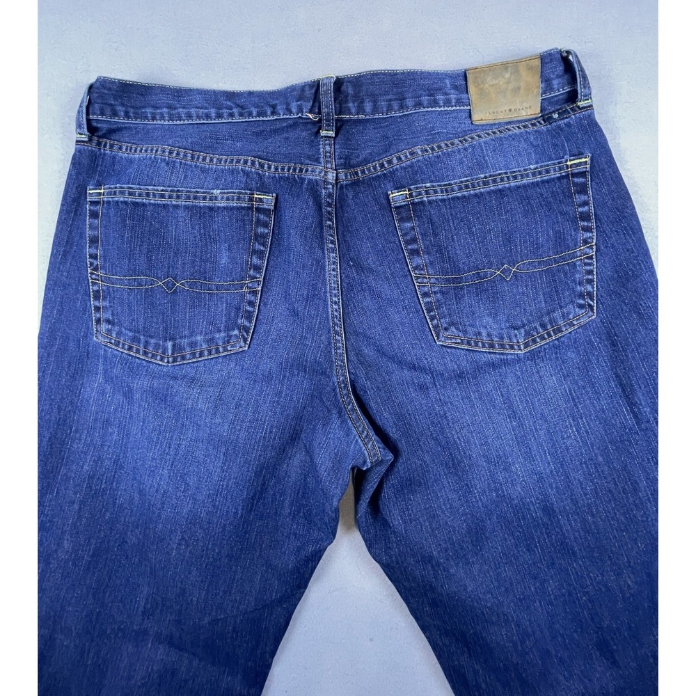 Lucky Brand Jeans Mens 38x32 Blue 361‎ Vintage Straight Dark Wash Denim Pants - Picture 8 of 9